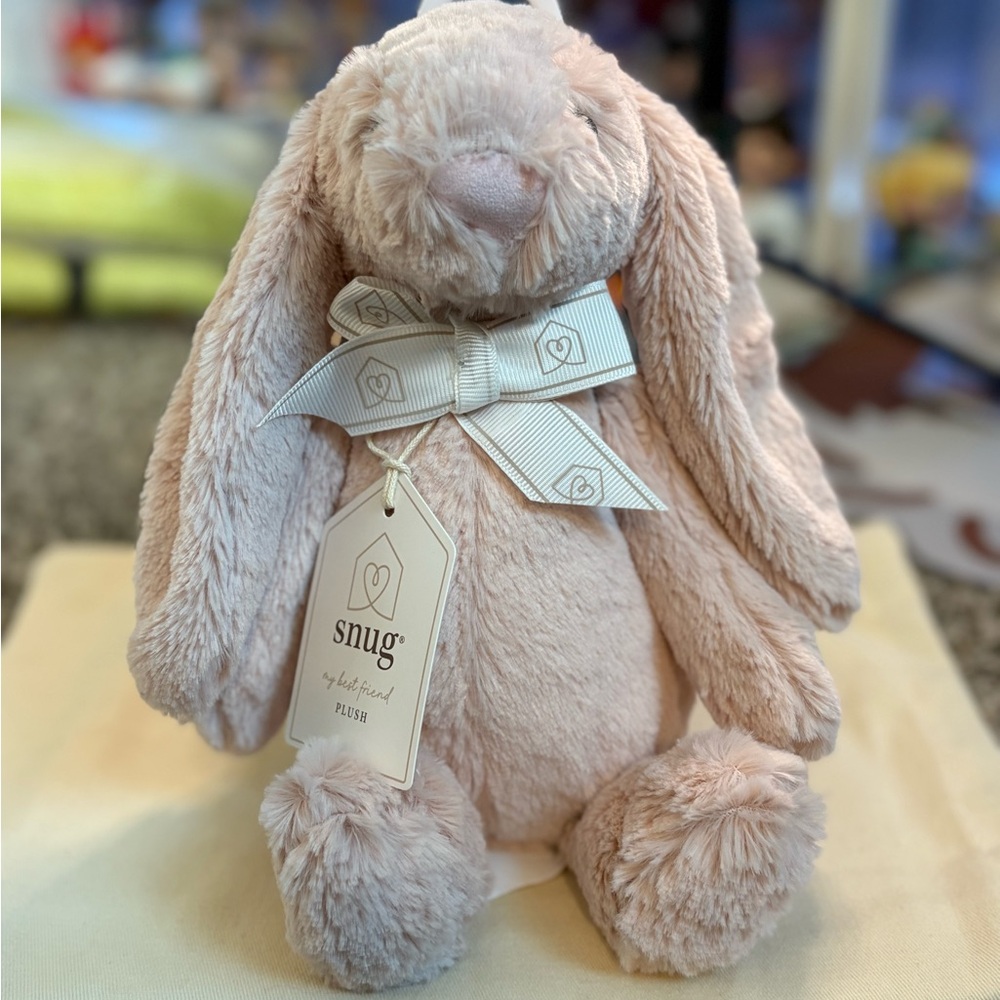 Snug Plush Bunny with Bow